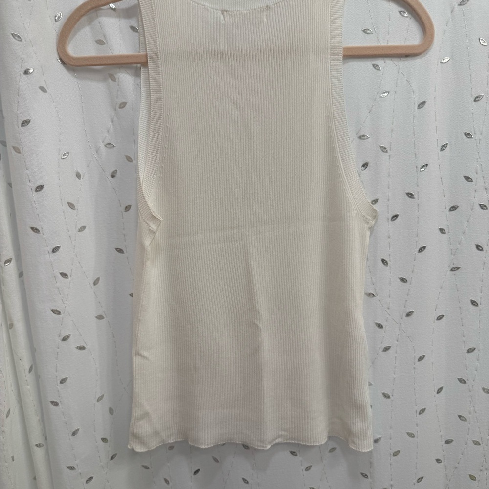 Mango Ivory Ribbed Tank Top - Picture 2 of 4